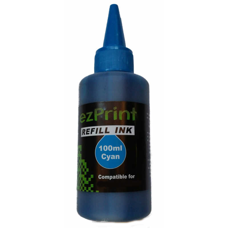 Tinte cyan 100ml (HP/Lex/Canon/Brother) Tinte cyan 100ml (HP/Lex/Canon/Brother)