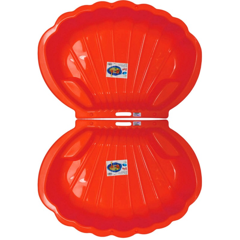 2x Muschel Sandkasten Planschbecken XL 108x79x18 rot PROMO 2x Muschel Sandkasten Planschbecken XL 108x79x18 rot PROMO