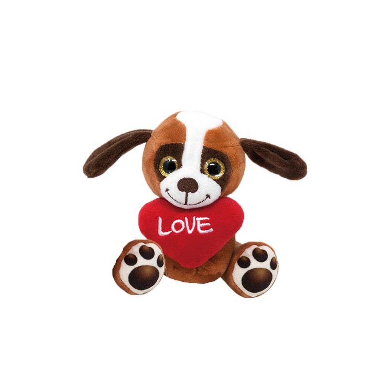 Plüsch Hund Basset mit Herz 14cm Plüsch Hund Basset mit Herz 14cm